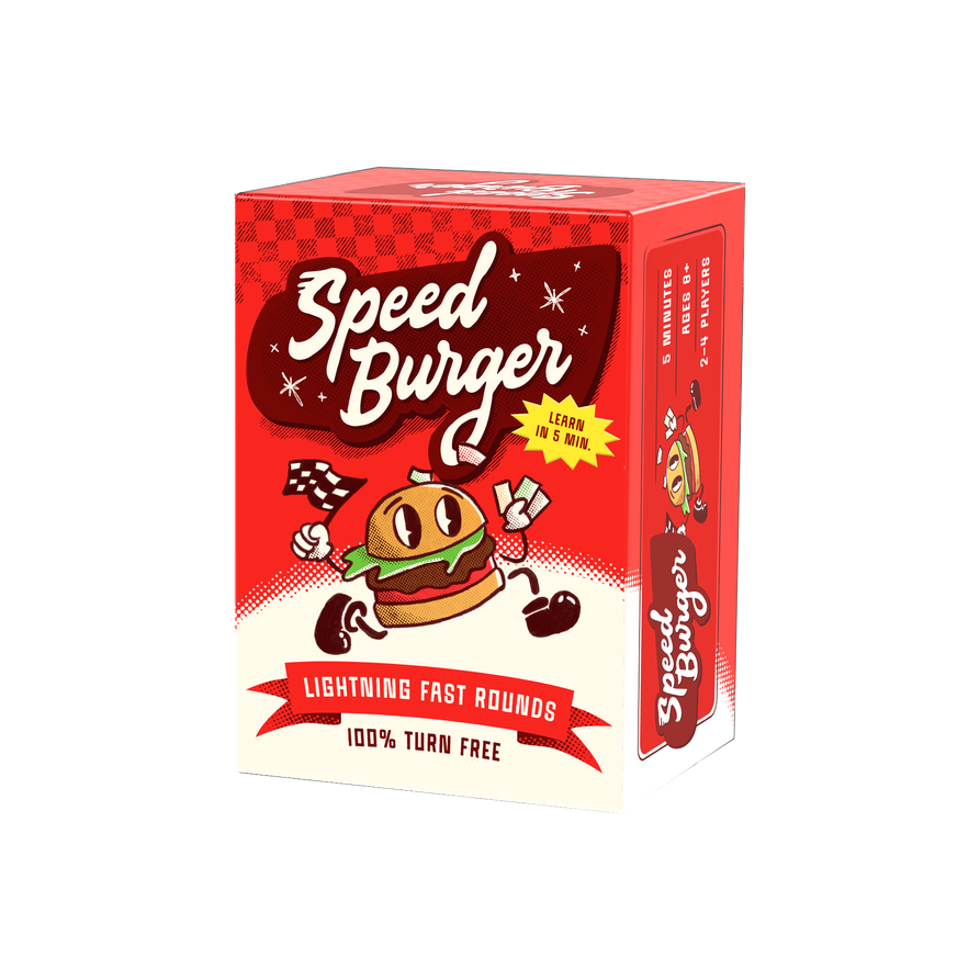Speed Burger box front cutout for collection cards