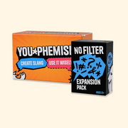 You-phemism game box with No Filter expansion pack